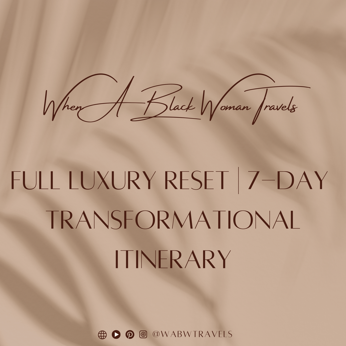 Full Luxury Reset | 7-Day Transformational Itinerary