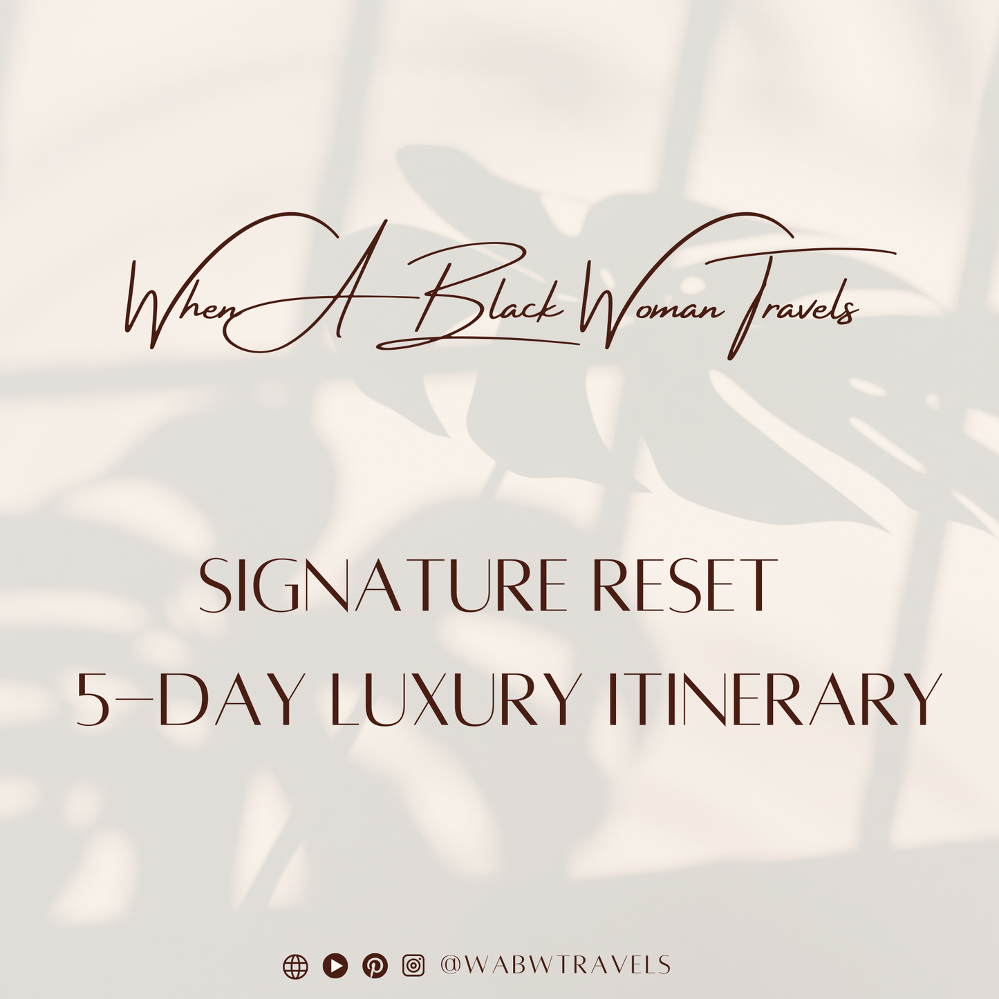 Signature Reset | 5-Day Luxury Itinerary